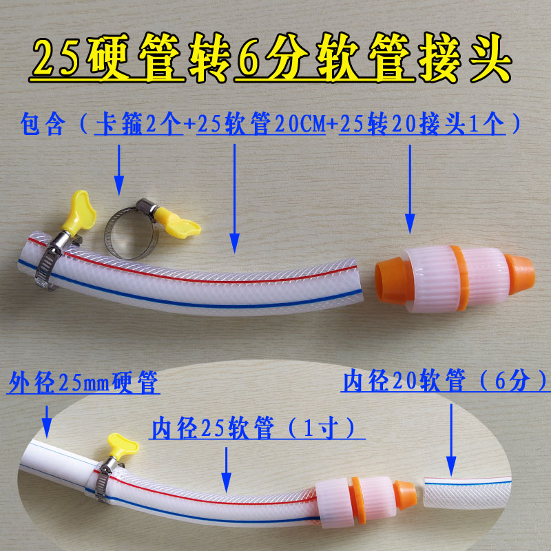分硬管洗车水转接头连件