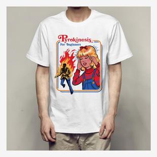 外贸复古欧美T恤潮 sacrifice toby let shirt men funny top