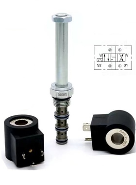 HDX插装阀二位三通ES-08W-24 三位四通ES-08W-34O M Y H 10W-24AB