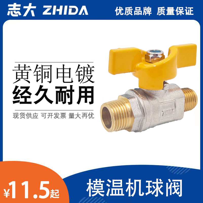 志大铜球阀模温机美制锥
