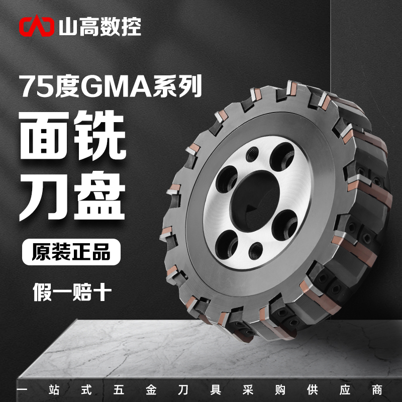 龙门铣GMA75度端面平面铣刀盘重型可转位刀垫式镗床铣床粗加工315