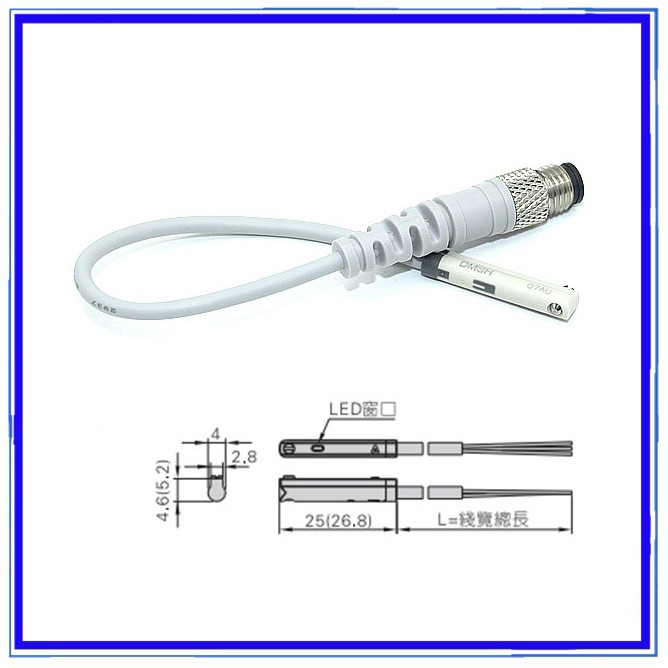 亚德客航空插磁性开关感应器DMSG-PC08 DMSH-PC12/NC12气缸传感器