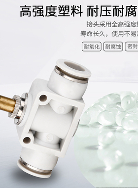 LSA-4LSA-6/LSA-8/10/12黑色/白色快速接头管道型管道节流阀LSA