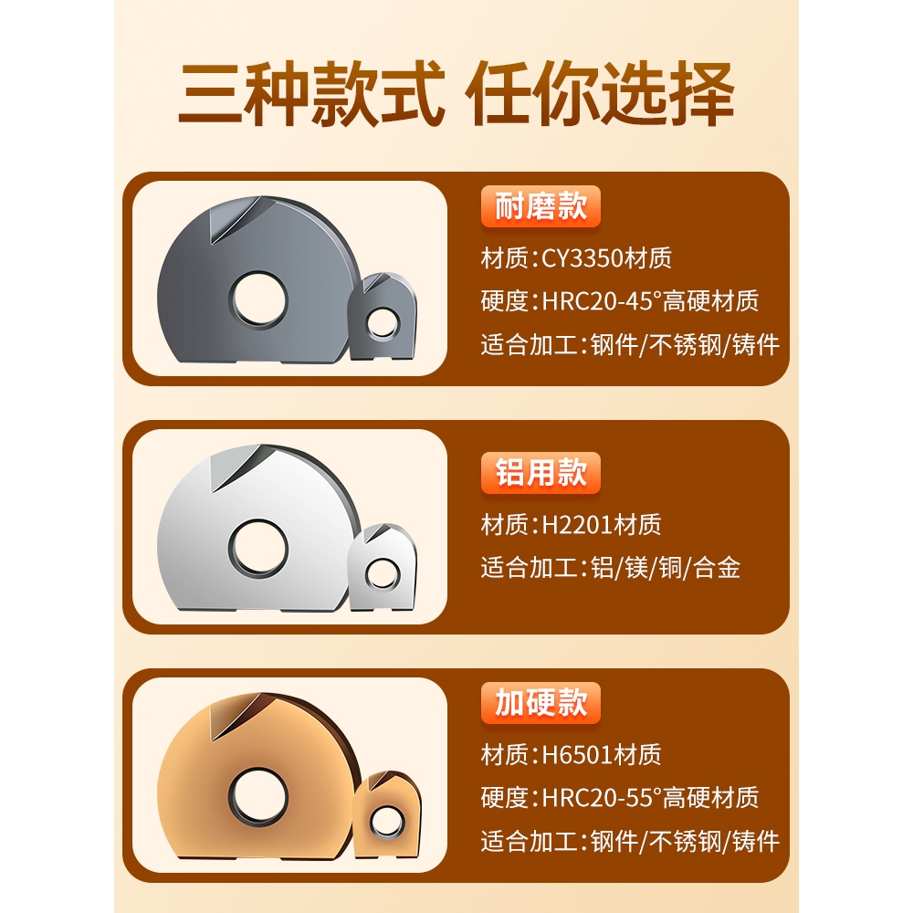 半圆球刀片不锈钢铝用杆