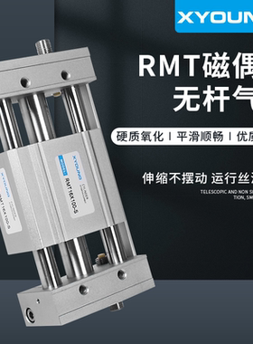 RMT32X300磁偶式无杆气缸RMT32X500-S磁耦合无杆气缸RMT32X600-S