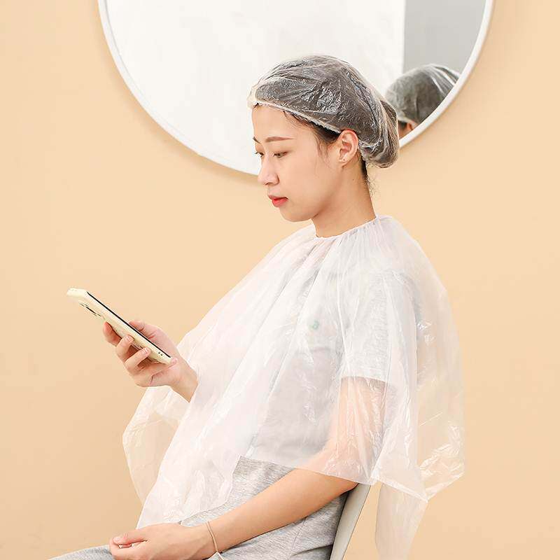 染发防护衣一次性披肩理发店专用染发围布围脖防水加厚美发用
