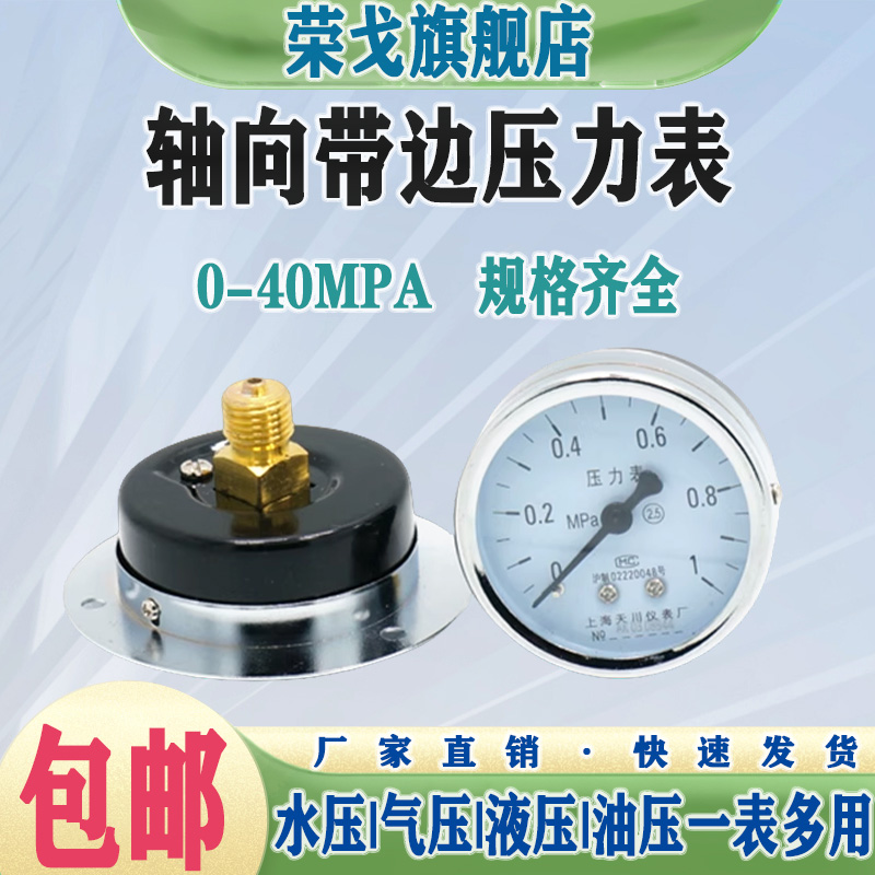 轴向带边压力表上海天川