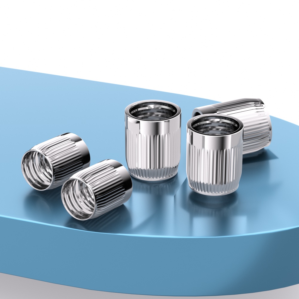 不锈钢滚花锥形螺母帽丝