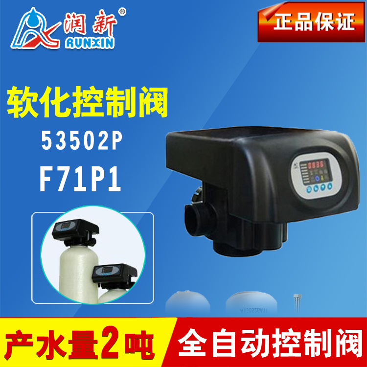 润新F71P1多功能自动软化阀 水处理控制阀时间型2吨6分口 53502P