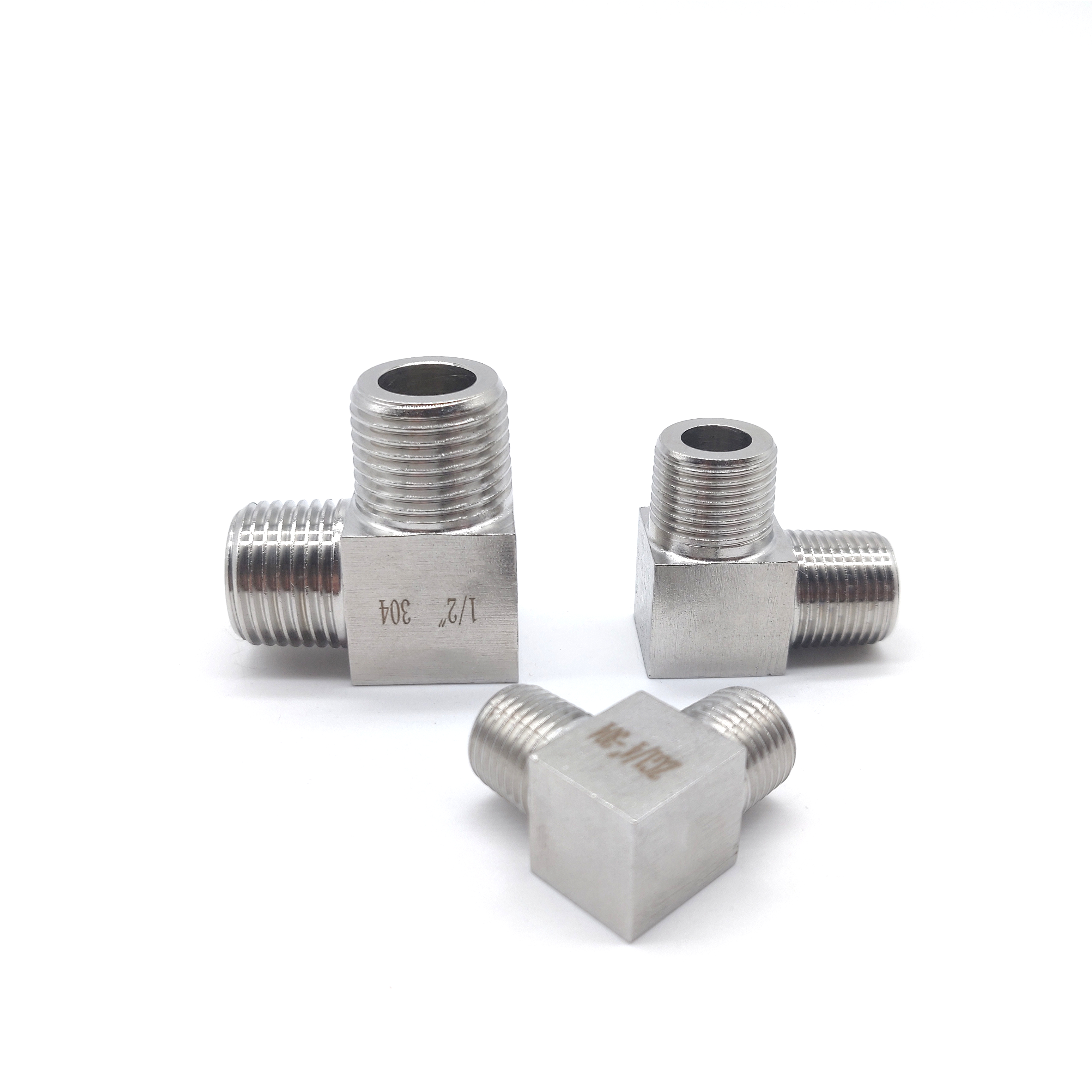 不锈钢外丝弯头度加厚直