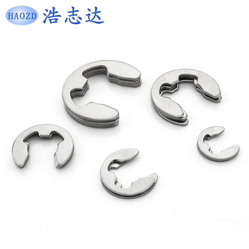 304不锈钢开口挡圈GB896E型卡簧φM1.5-2-3-4-5-6-12卡环卡扣垫片