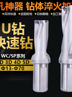 LZK数控U钻快速钻暴力喷水钻13-70WC/SP2/3/4/5倍暴力钻平底钻