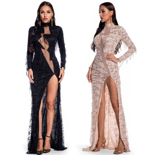 Party Fashion Sexy Dress Clubwear Split Sequin Prom Dresses