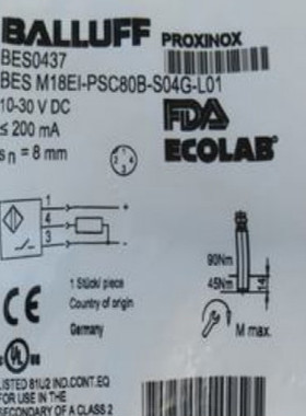 议价BALLUFF巴鲁夫传器BES M18EI-PSC80B-S04G-L01 BES0437接近开