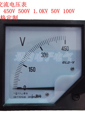 6L2型指针式交流电压表 6L2-V 250V 450V 500V 1.0KV 50V 100V