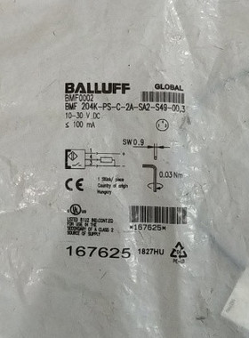 议价BALLUFF巴鲁夫传器BMF0002 BMF 204K-PS-C-2A-SA2-S49-00,3