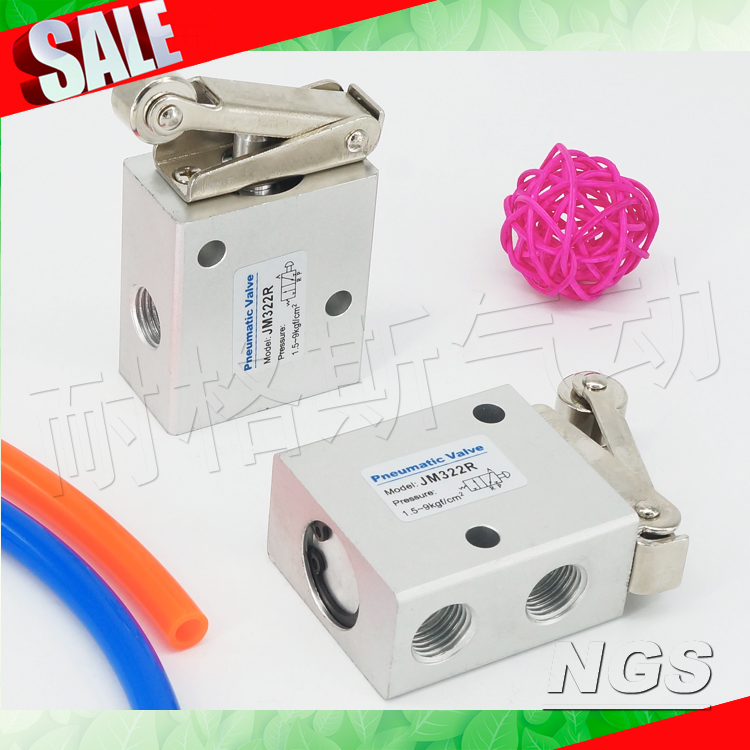 二位三通杠杆滚轮式行程