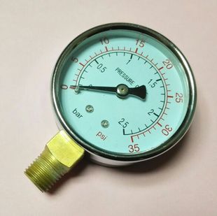 螺纹npt1 2.5级 60～62mm 35psi 2.5bar 压力 直径 压力表