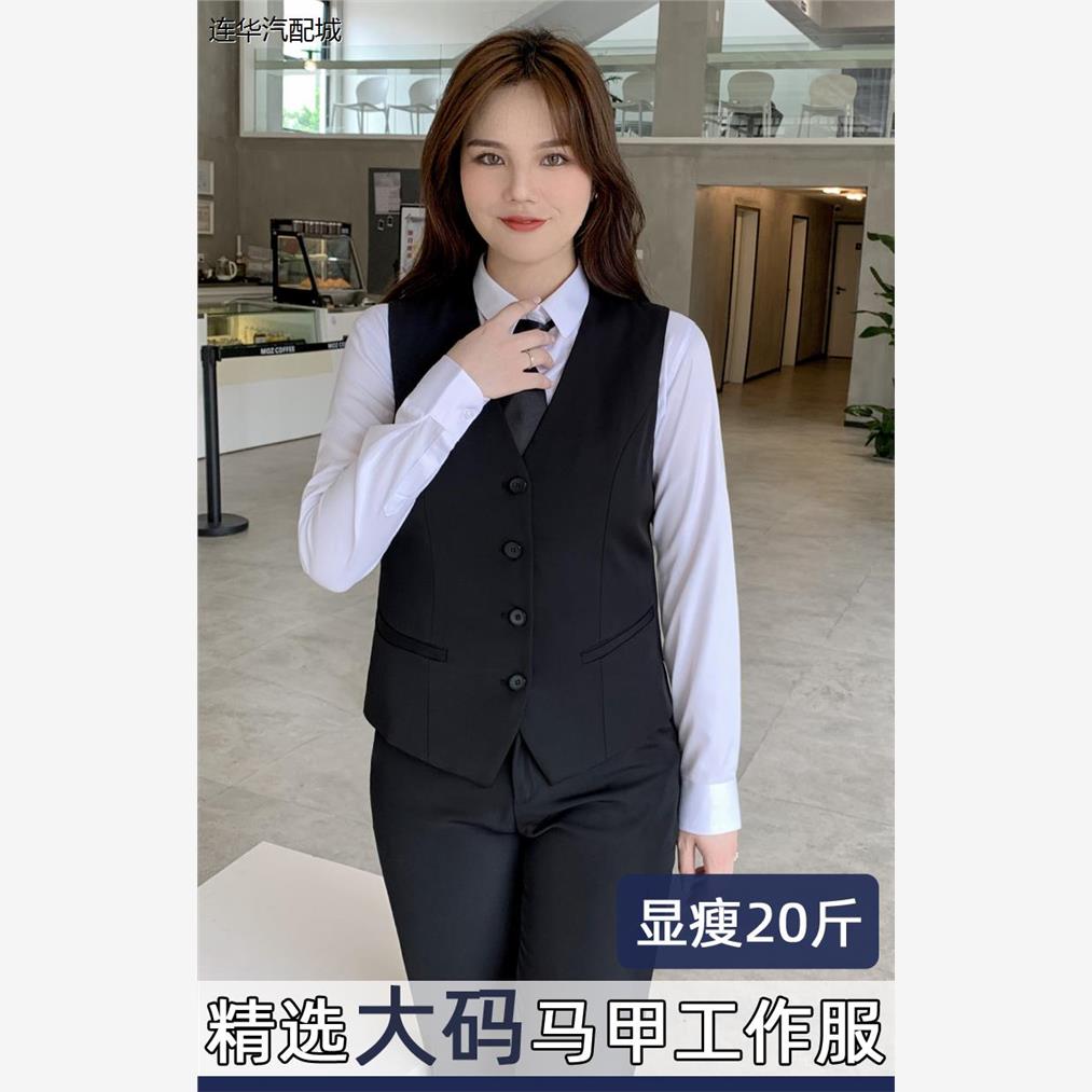胖mm职业马夹背心韩版坎