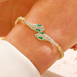 women's Cross border inlaid zircon exquisite snake bracelet