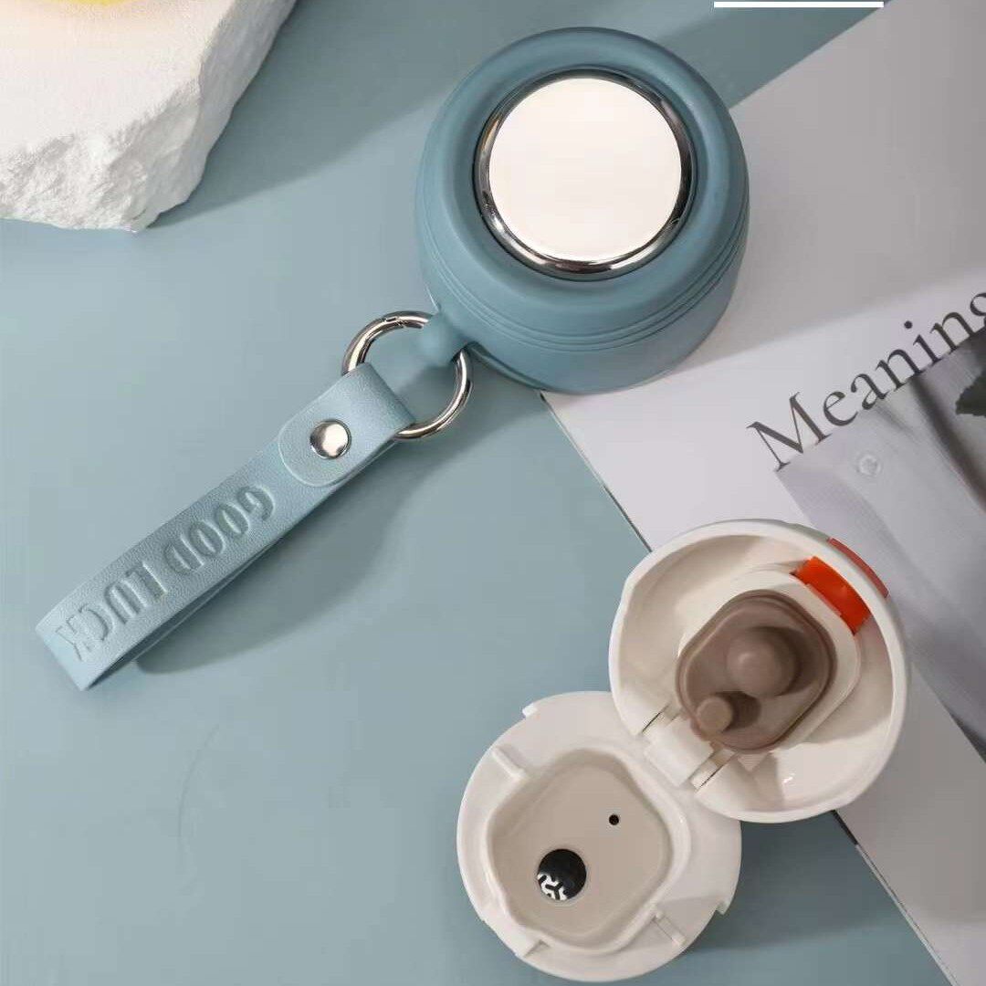 匡迪新品保温杯学生水杯儿童316不锈钢杯子提绳便携大容量学士杯