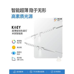 超薄无主灯智能客厅极窄磁性泛光格栅射灯家用 KOEY磁吸轨道灯明装