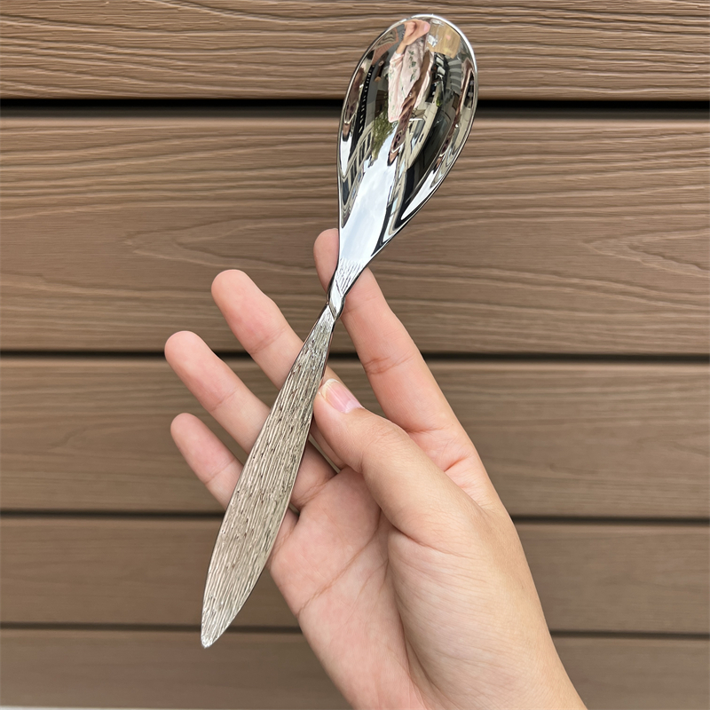 【设计感】18-10不锈钢 成人家用汤匙主餐勺子汤勺吃饭勺调羹