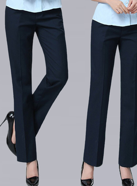 邮政储蓄工装裤子邮局蓝绿色行服西装裤新款工作服女西裤秋冬