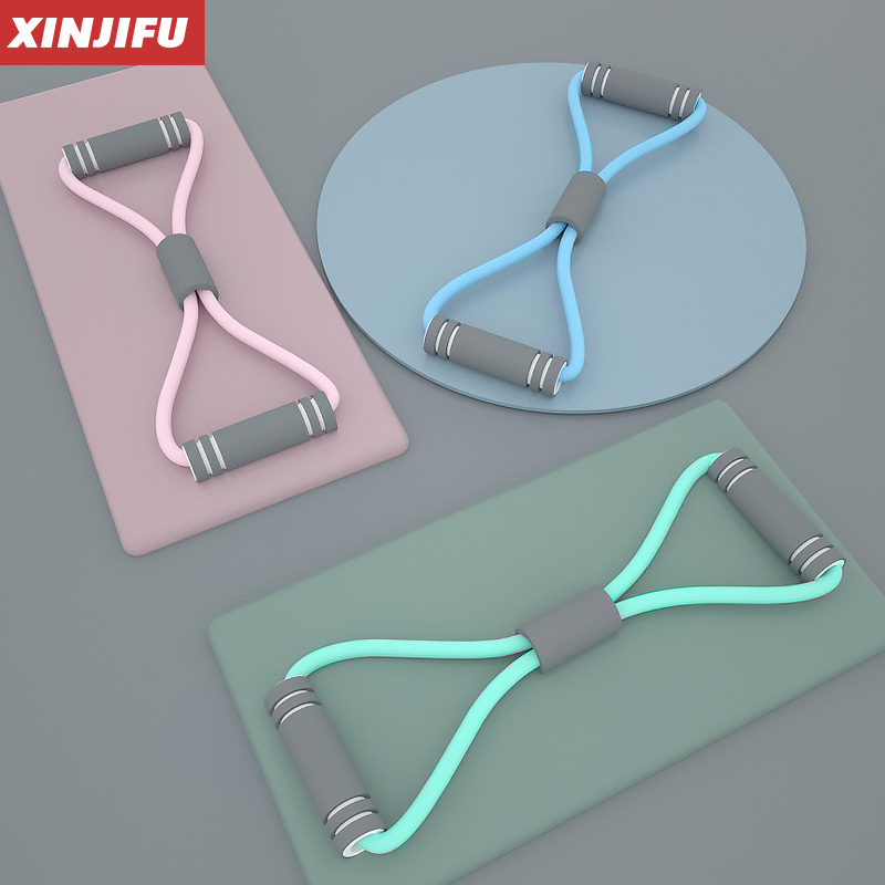 字拉力器背部训练橡筋弹