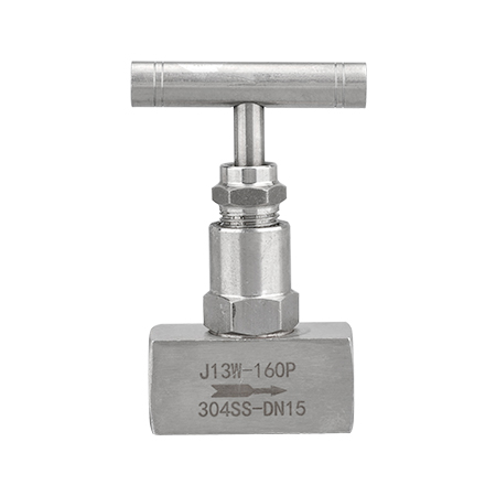 304不锈钢J13W-160P内螺纹截止阀高压阀门直通式201丝扣针型6/4分
