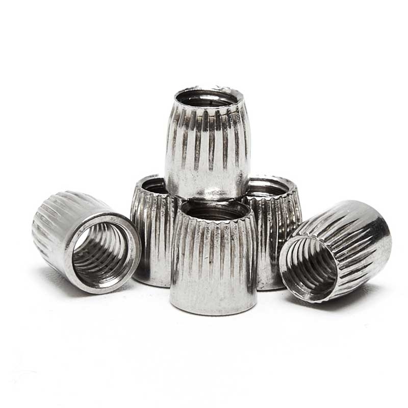 M6M8M10M12 304不锈钢锥形螺母锥型螺帽膨胀尾帽滚花内爆螺丝