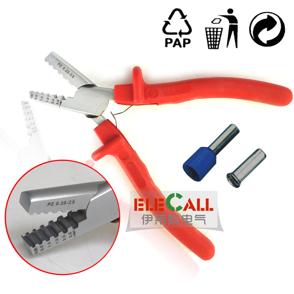 管型端子压接钳 鹰式小型压线钳 PZ 0.25-2.5