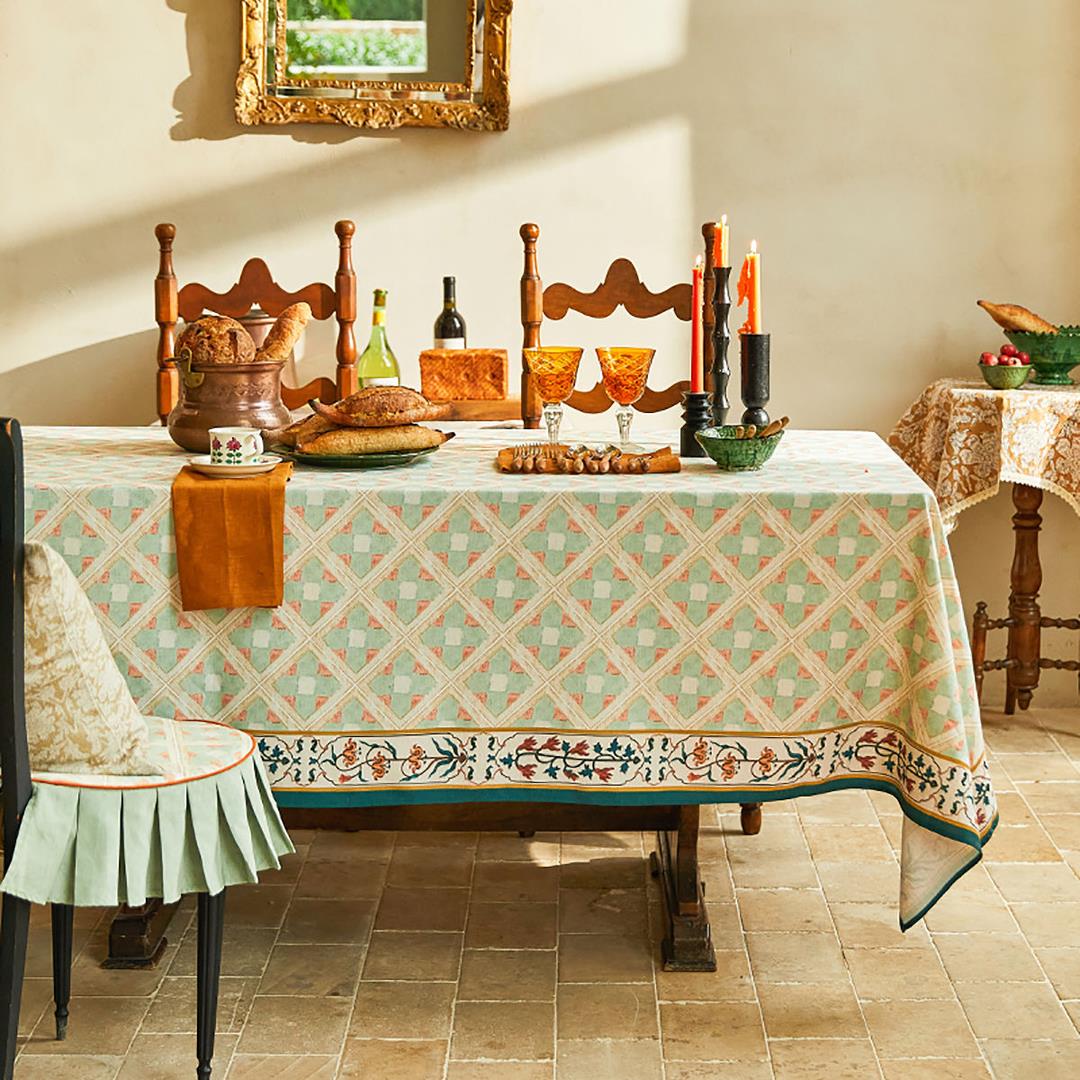 玫瑰桌布溜达美式田园氛