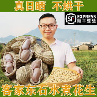 客家梅州平远东石水煮白晒干花生咸干天然农家自晒原味土特产2斤