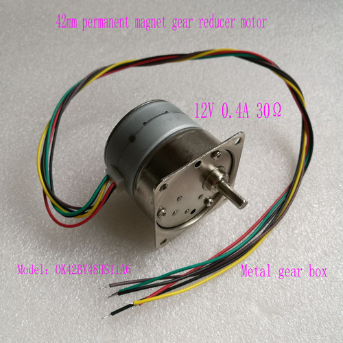 OK42BY48HS11A6 42mm减速电机减速马达 0.4A 12V 1:11偏心马达