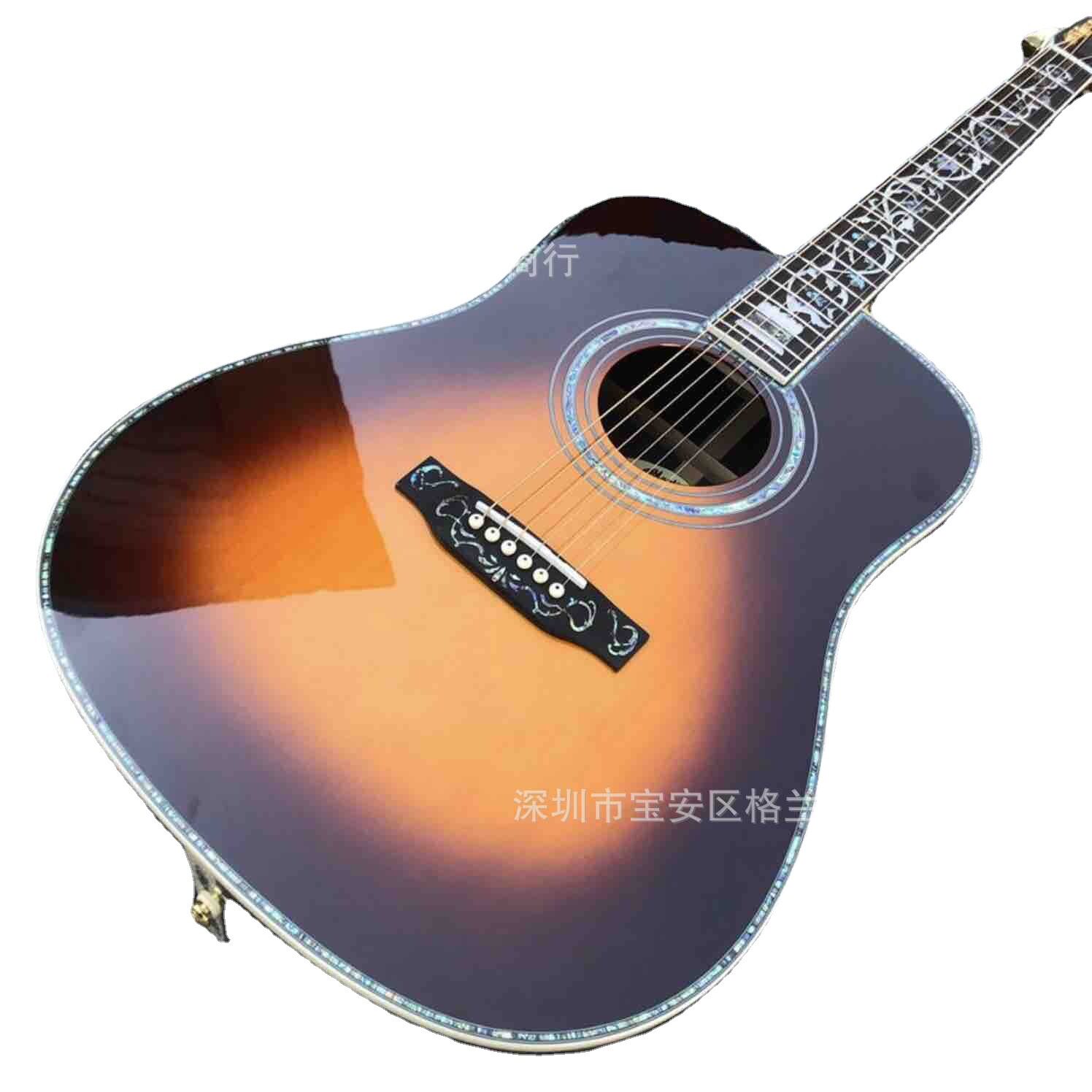 工厂41寸手工高档面单云杉日落色木吉他 可单支 质量保证