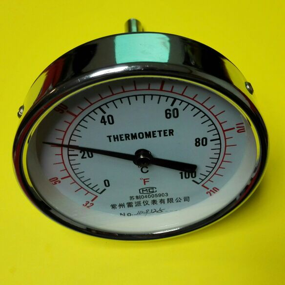 轴向双金属温度计固定外