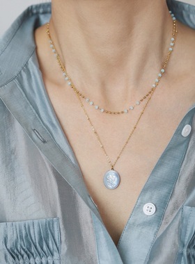 年新款潮小众天空蓝手工