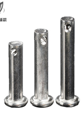 M3M4M5M6M8M10M12不锈钢304销轴平头带孔圆柱销定位销插销钉A171