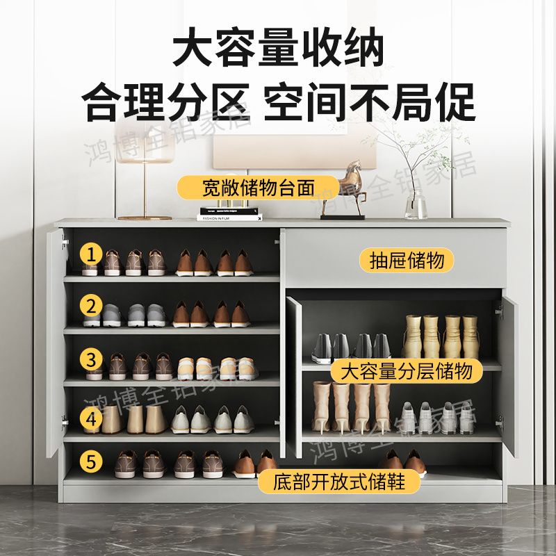 全铝合金鞋柜家用门口奶