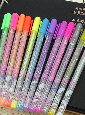 Diy手工相册粉彩笔涂鸦笔0.8mm布兰迪粉彩笔188A白色中性笔高光笔