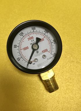 Y-40 0-4000psi 280bar 直径40mm EN837-1 压力表 螺纹npt1/8