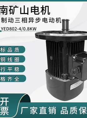 黑色KD河南矿山起重机电机YED802-4/0.8KW电磁制动