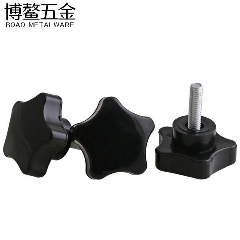 梅花手柄螺丝星型塑料手拧可调旋转大头五星把手锁紧螺杆M6M8M10