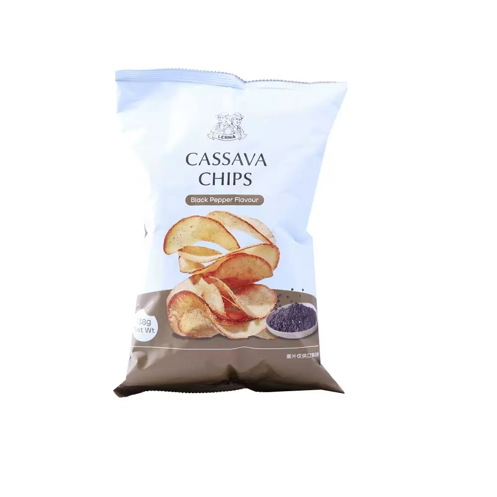 LERNA/莱纳 黑胡椒味木薯片138g印度尼西亚进口大片木薯片原切