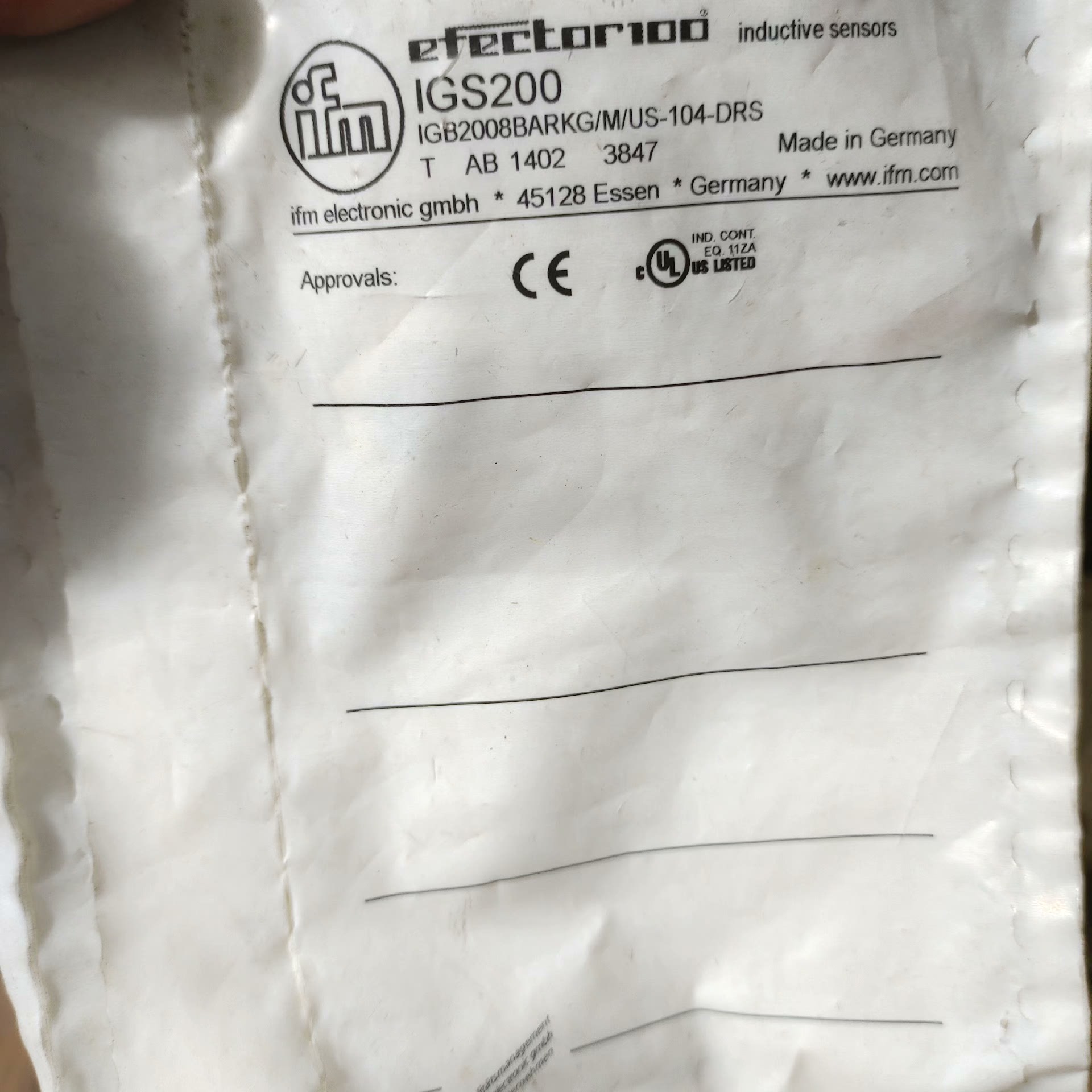 易福门，传感器，IGS2全