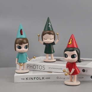 北欧创意奈良美智公仔潮玩盲盒手办摆件小鼓手玩偶节日礼物装饰品