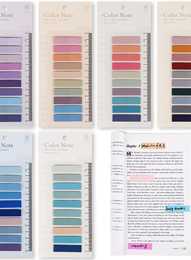 200PCS Tabs Bookmark Sticky Notes Kawaii Candy Color Stick M