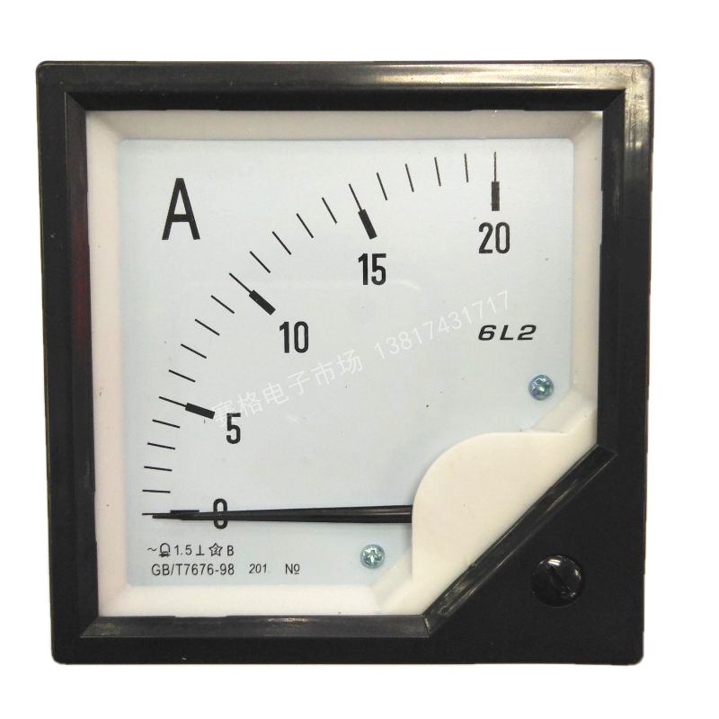 6L2 20A 30A 50A 直通 交流电流表 指针电流表AC 安培 电流表表头