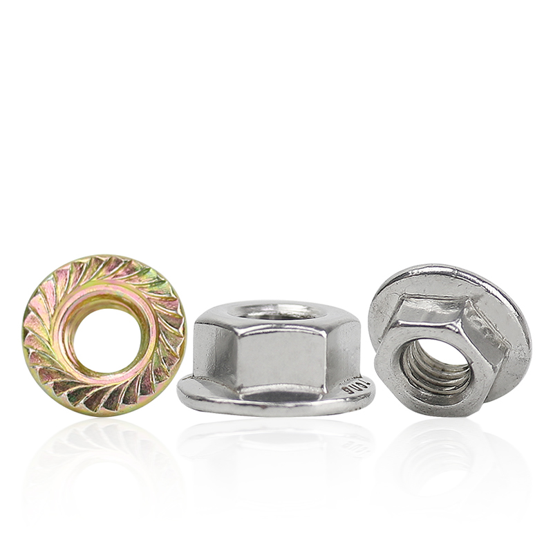 六角法兰螺母花齿防滑帽